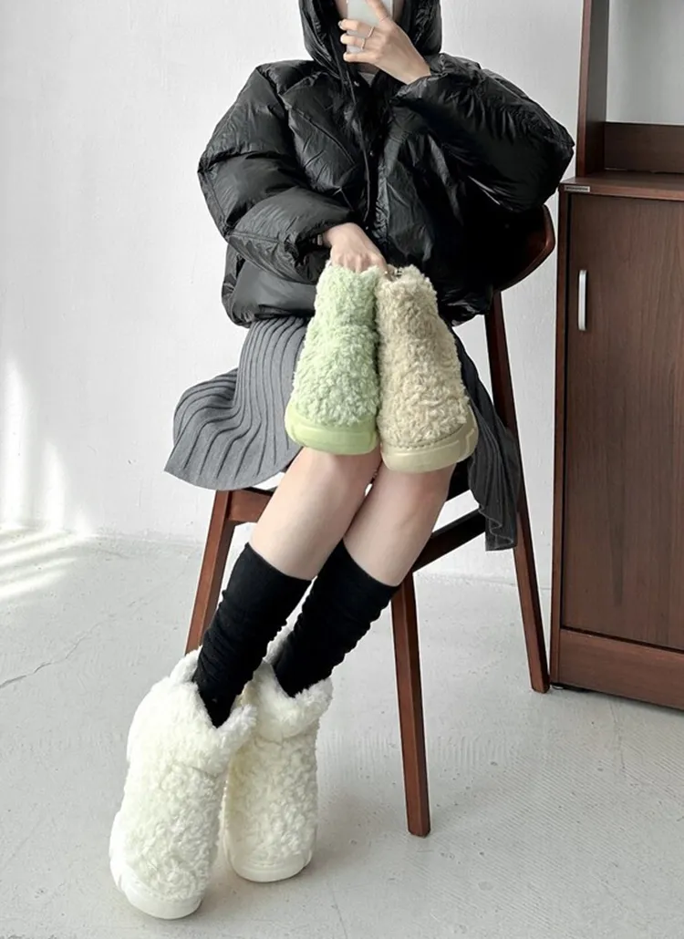 厚底ボアアンクルブーツ | theselfie | 詳細画像1