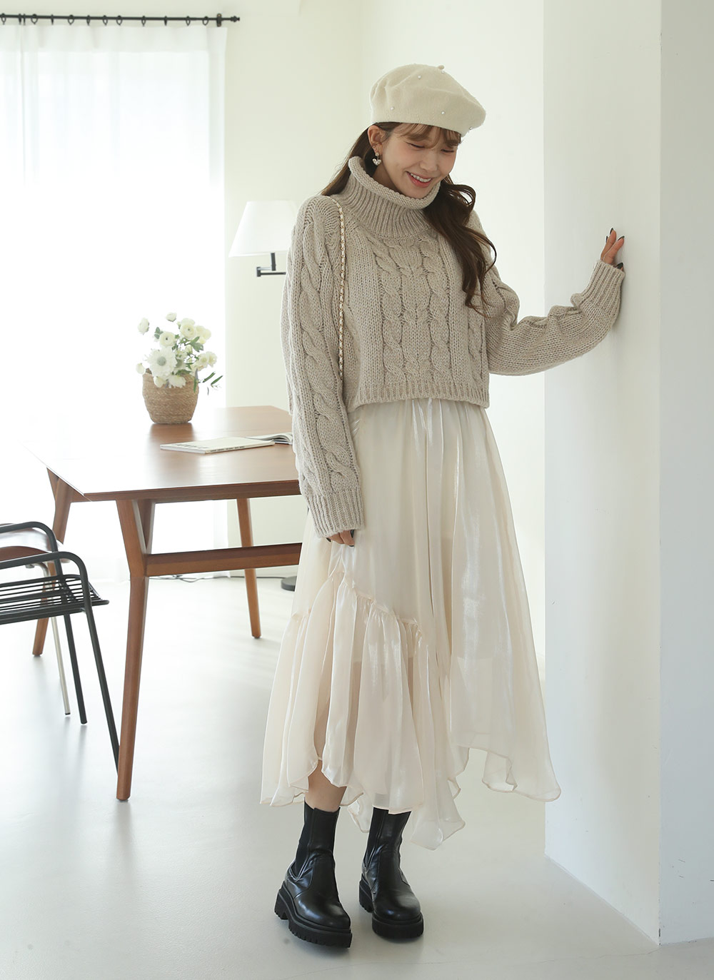 ロールハイネックケーブルニット | DHOLIC | 詳細画像6