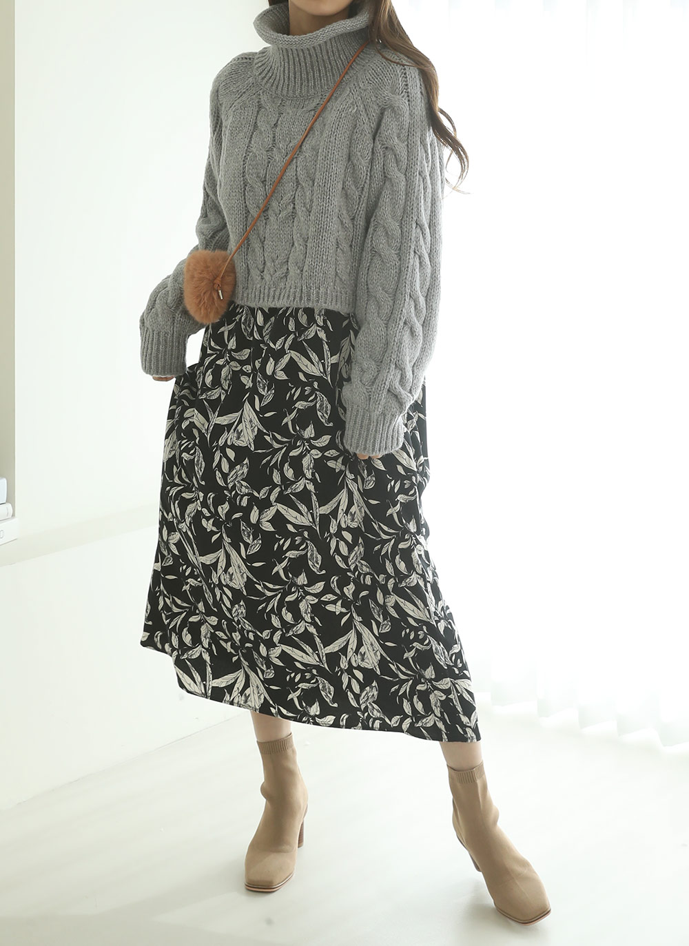 ロールハイネックケーブルニット | DHOLIC | 詳細画像8