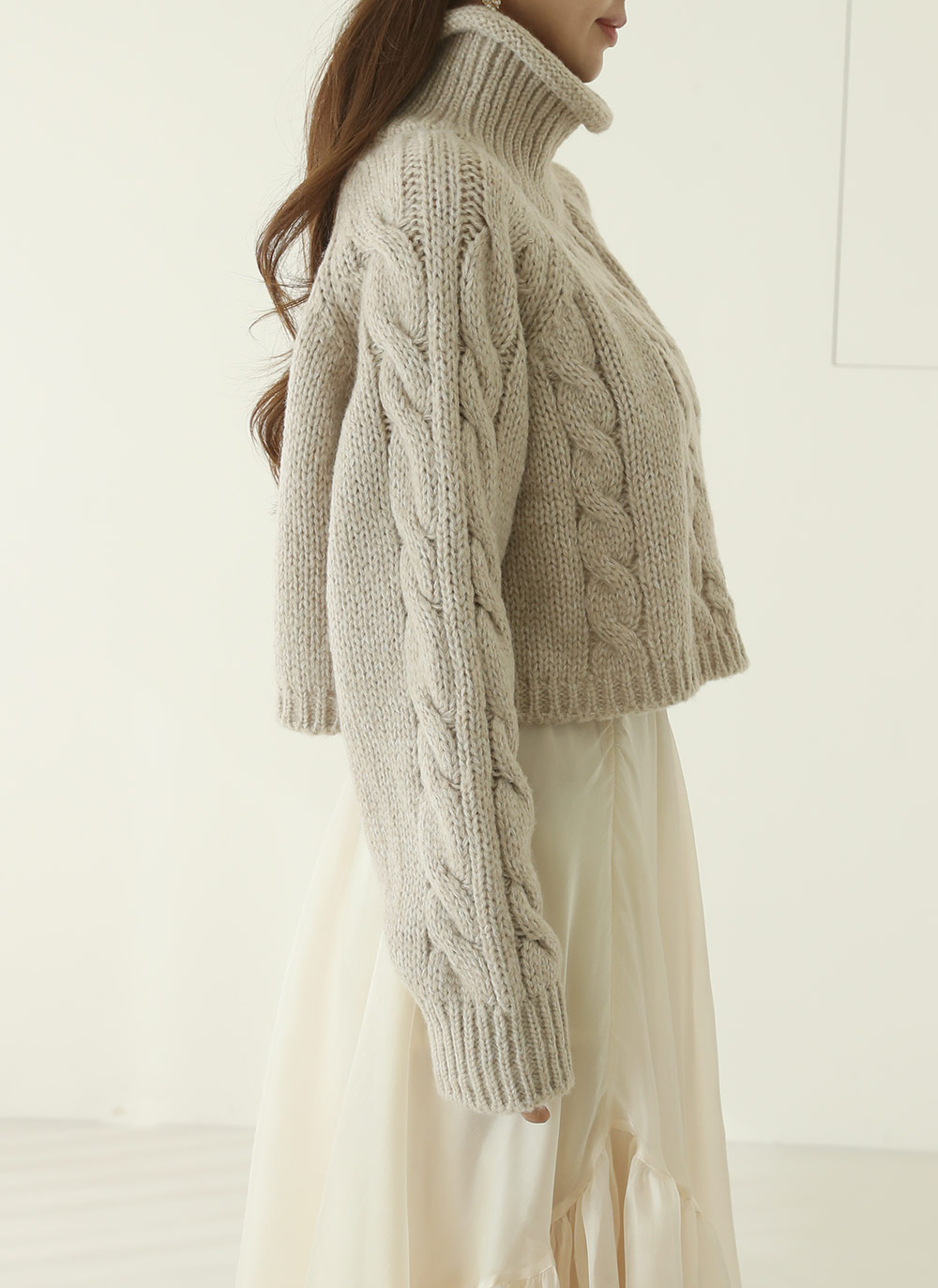 ロールハイネックケーブルニット | DHOLIC | 詳細画像12