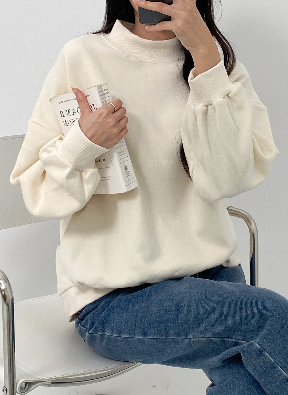 裏起毛ハーフネックスウェット | DHOLIC | 詳細画像2