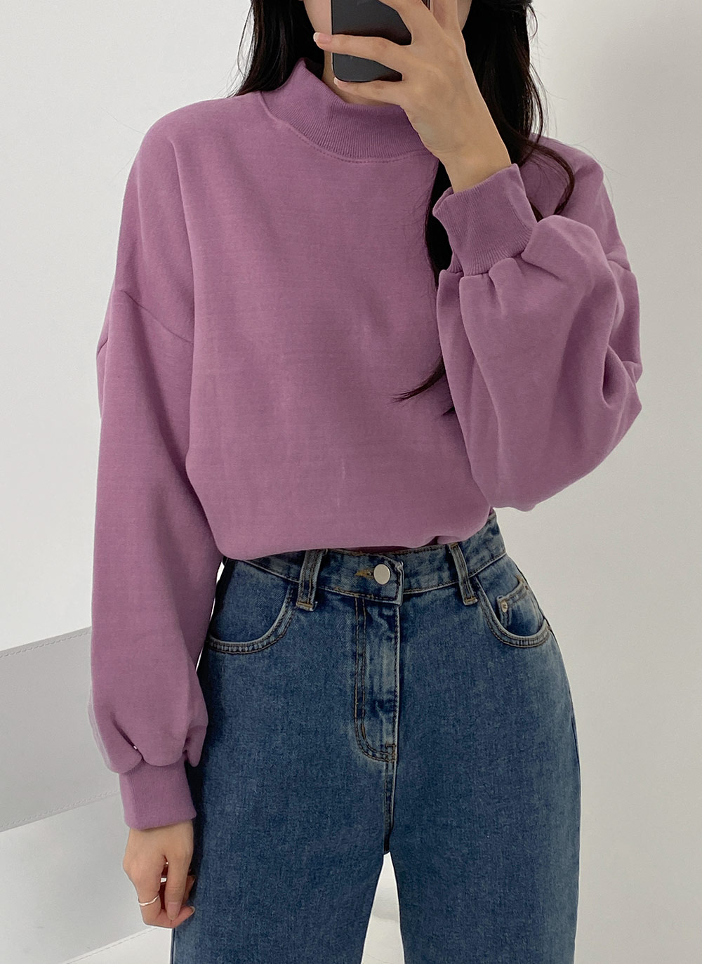 裏起毛ハーフネックスウェット | DHOLIC | 詳細画像3