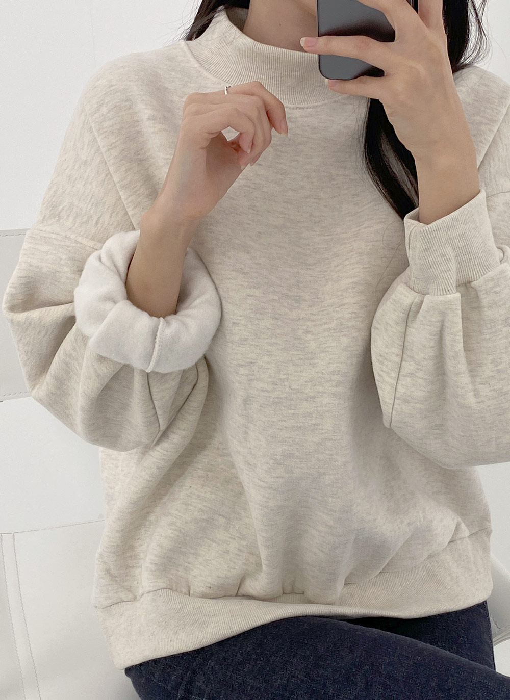 裏起毛ハーフネックスウェット | DHOLIC | 詳細画像4