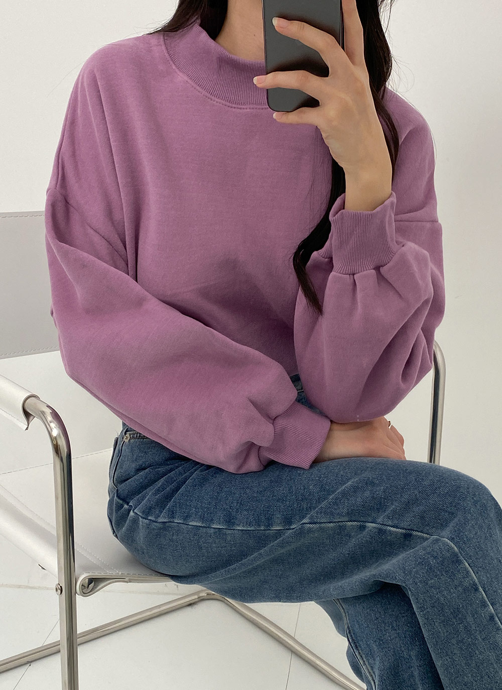 裏起毛ハーフネックスウェット | DHOLIC | 詳細画像8