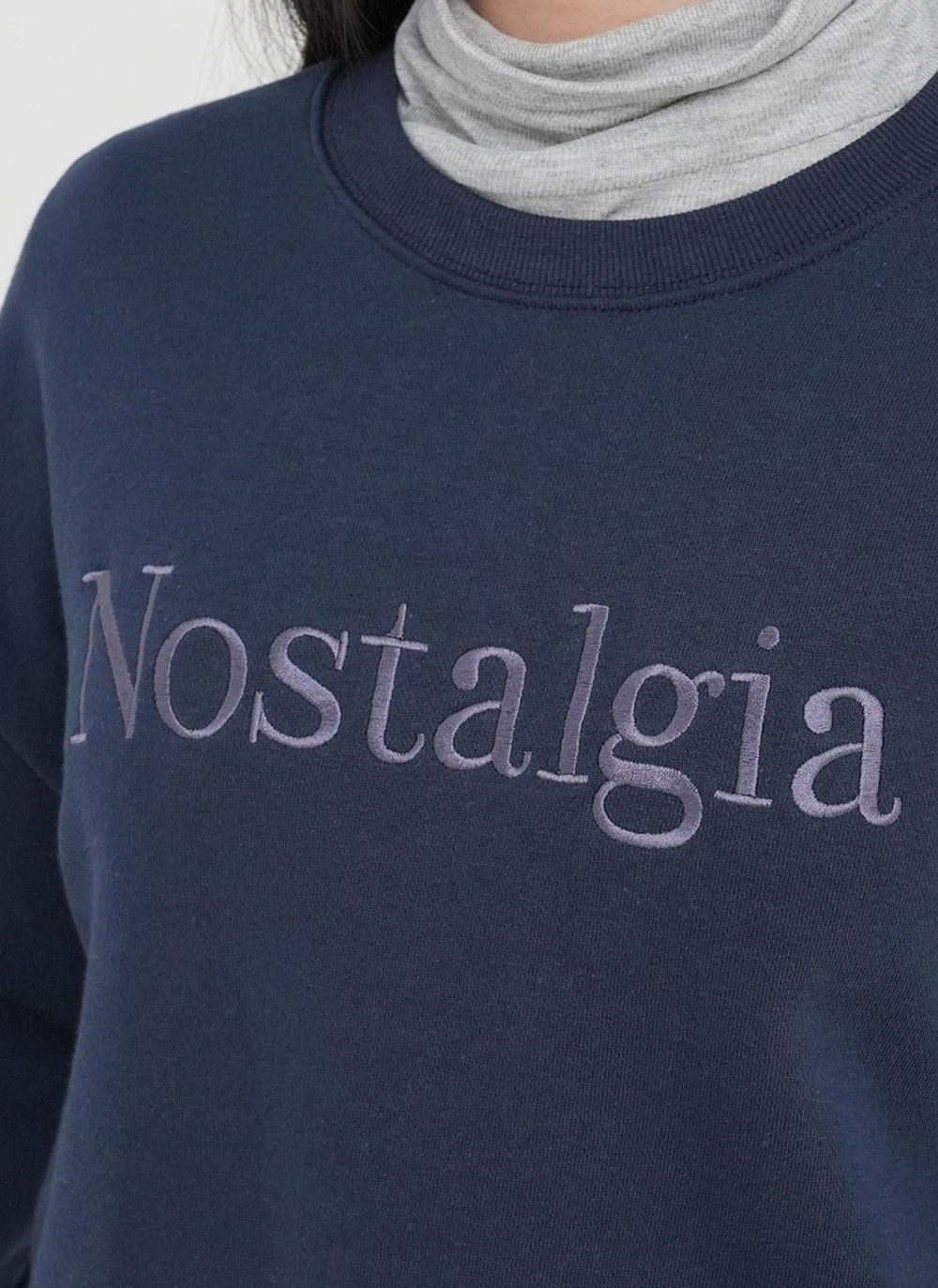 Nostalgia刺繍コットンスウェット | DHOLIC | 詳細画像7