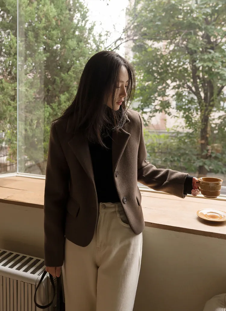 モダンセミクロップドジャケット | justone | 詳細画像1