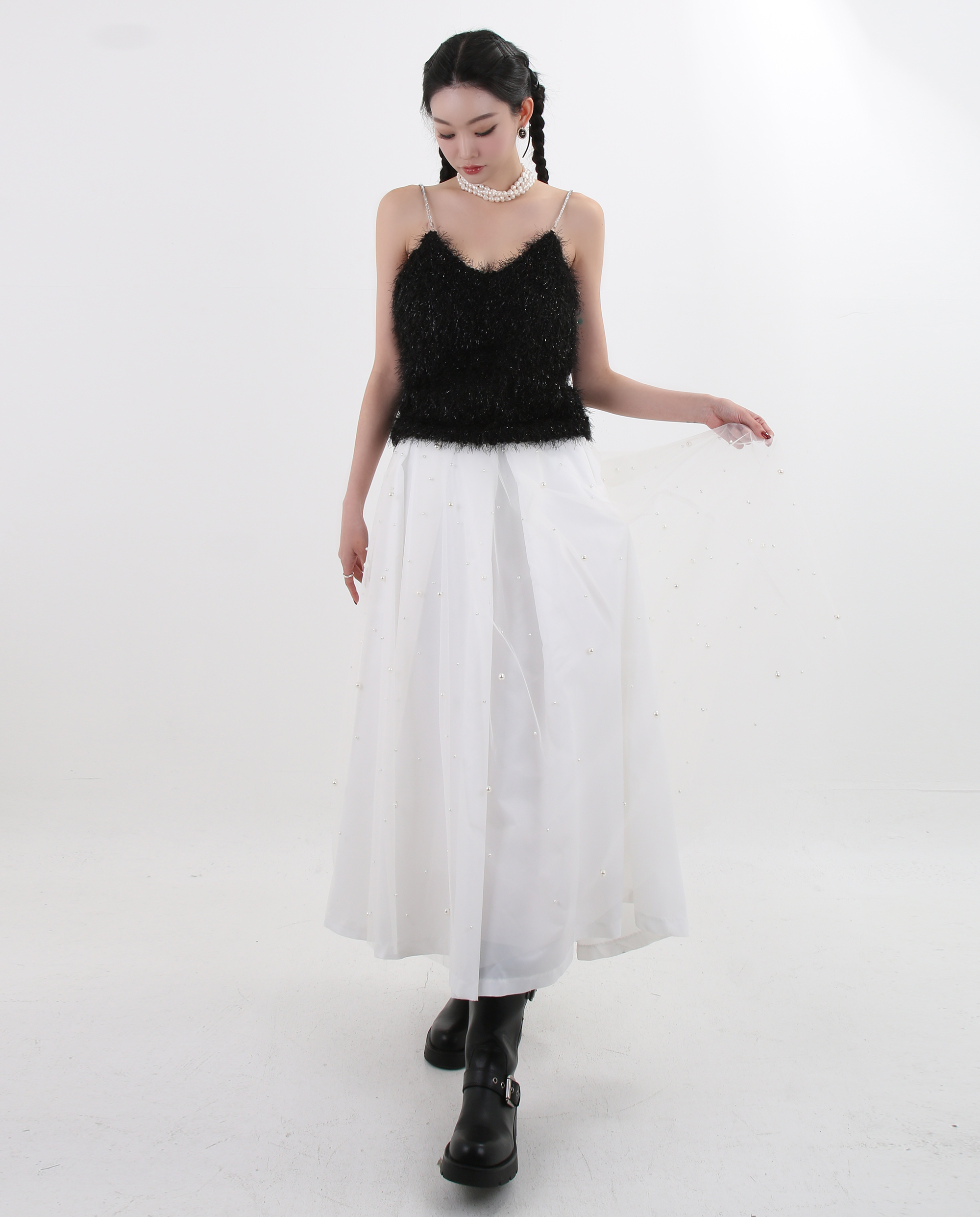 ストラップ付ファータッチキャミソール | 詳細画像3