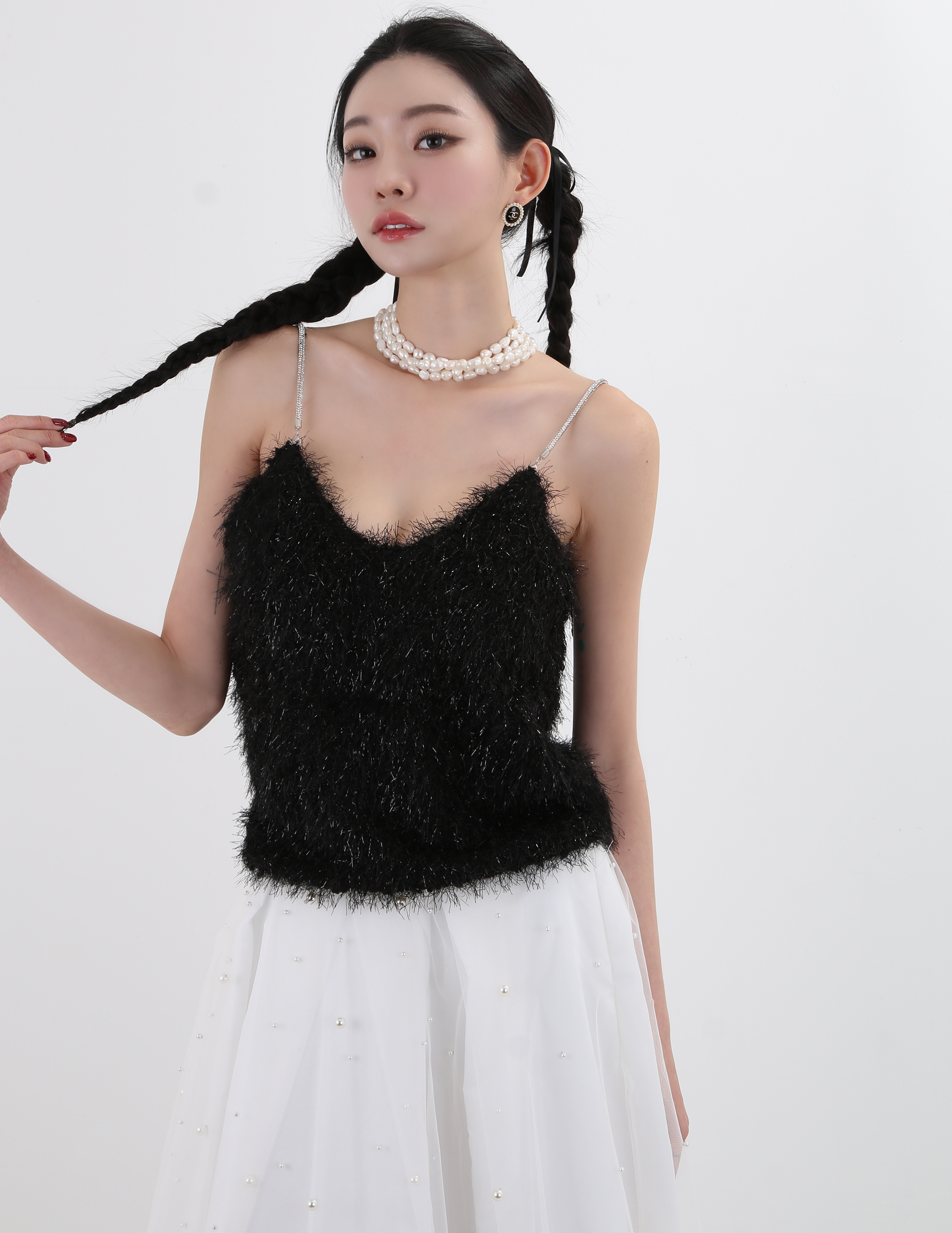 ストラップ付ファータッチキャミソール | 詳細画像4