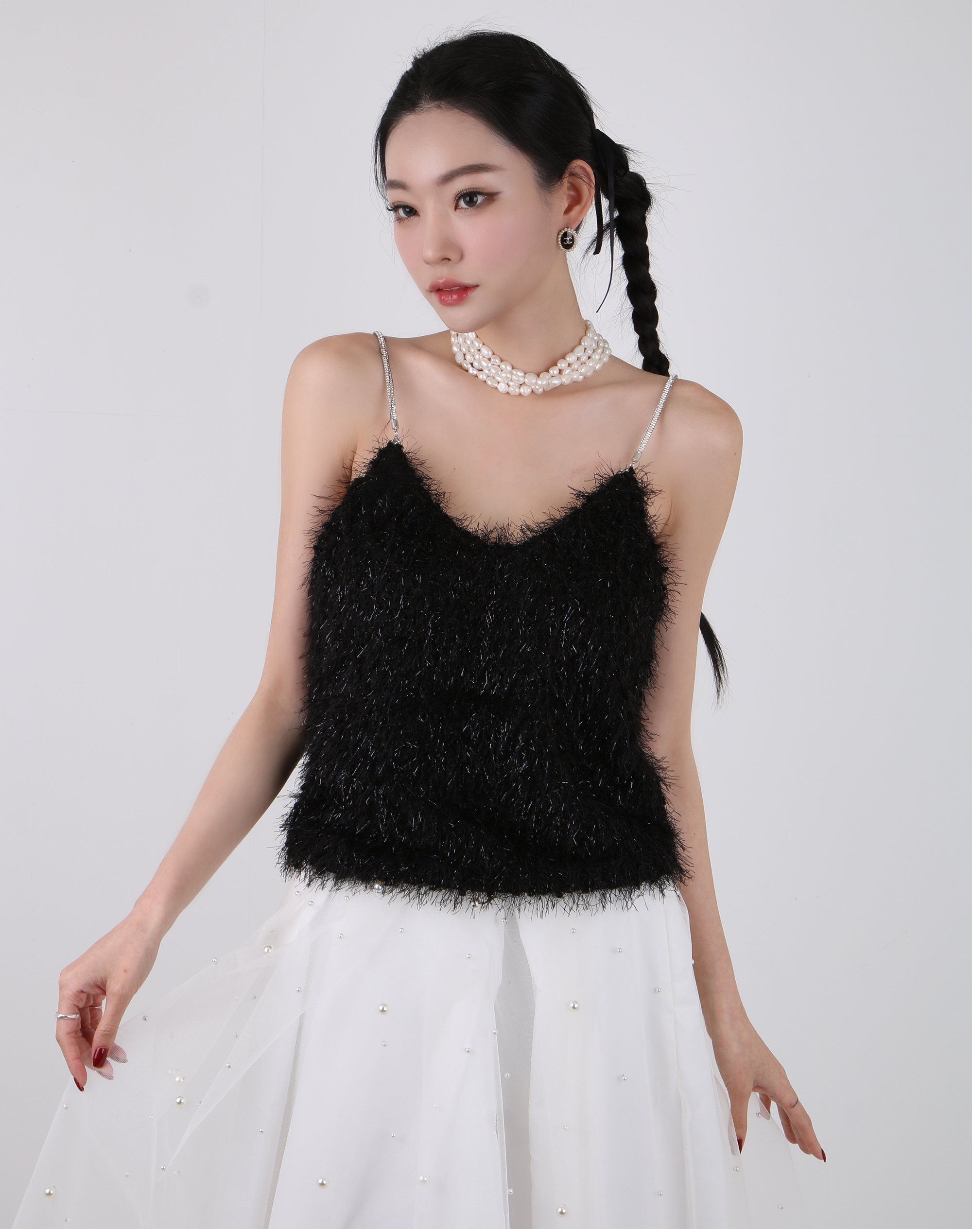 ストラップ付ファータッチキャミソール | 詳細画像5