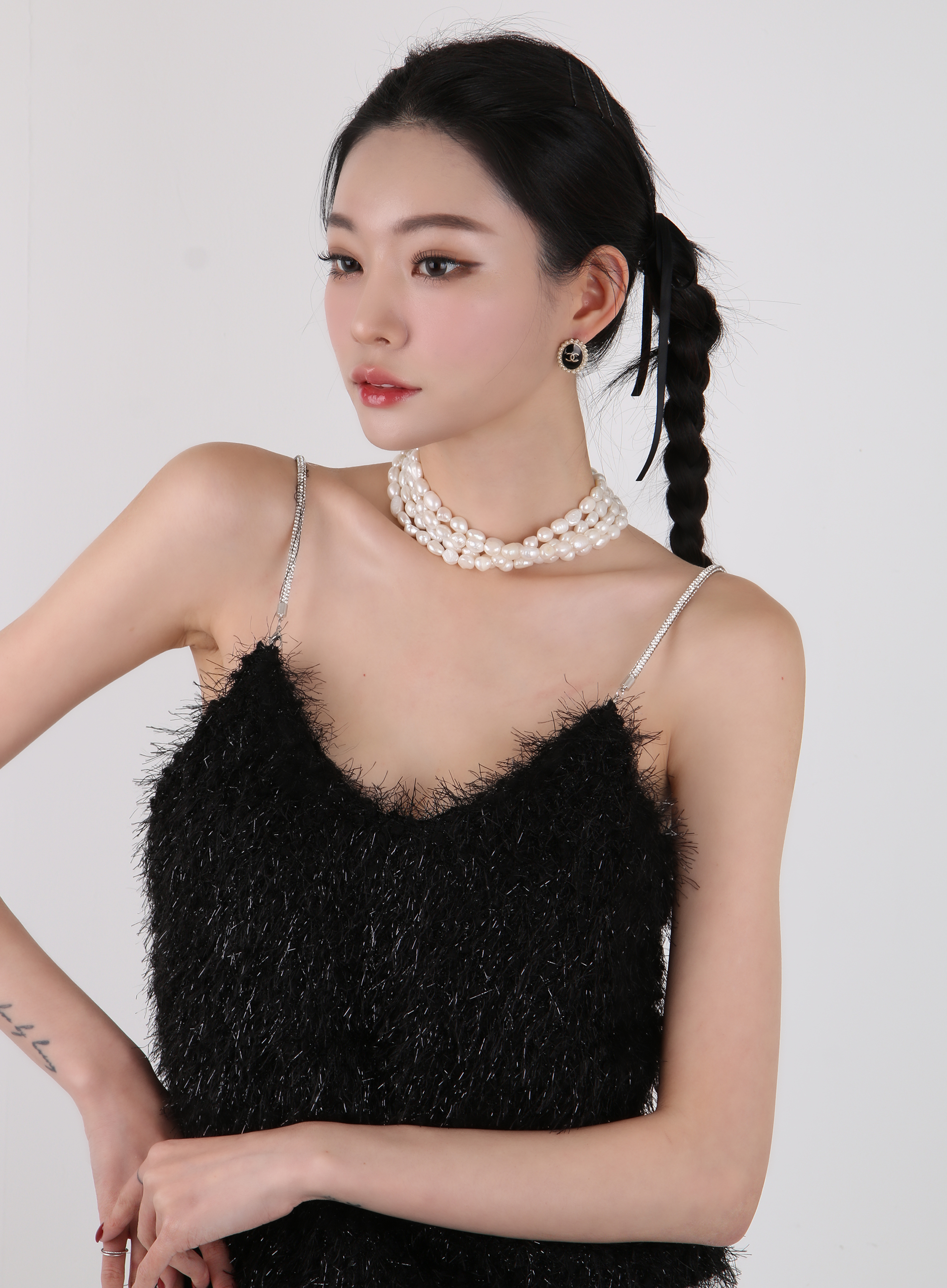 ストラップ付ファータッチキャミソール | 詳細画像7