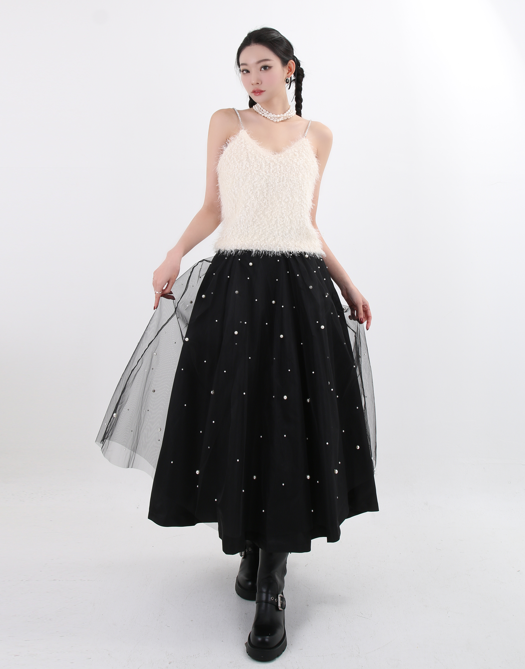 ストラップ付ファータッチキャミソール | 詳細画像8