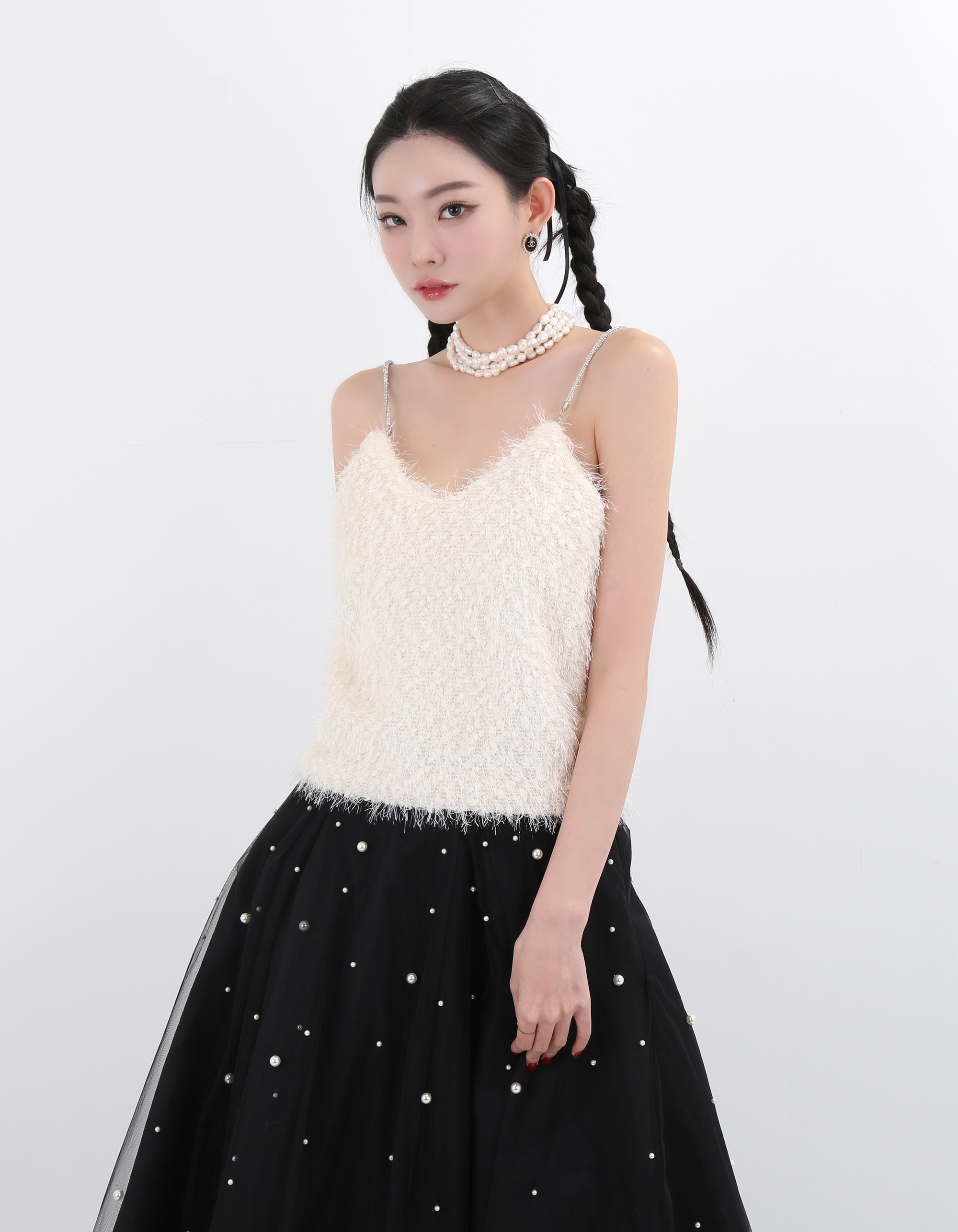 ストラップ付ファータッチキャミソール | 詳細画像10