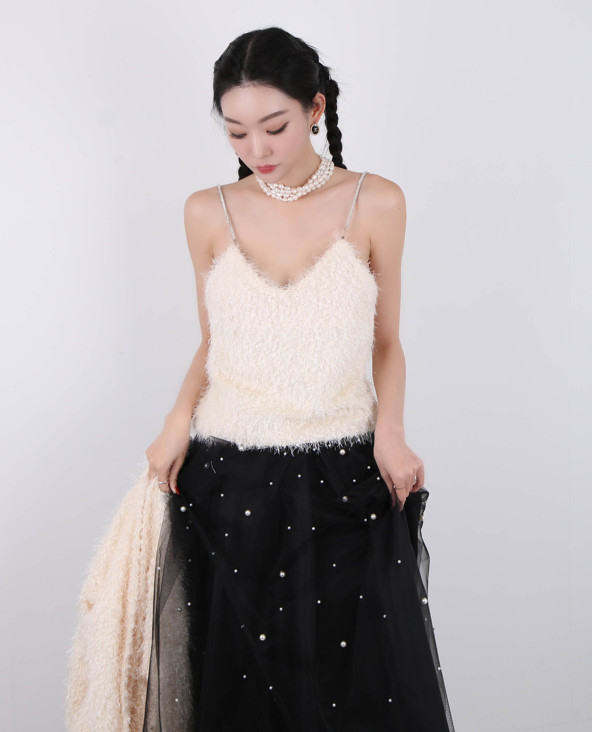 ストラップ付ファータッチキャミソール | 詳細画像11