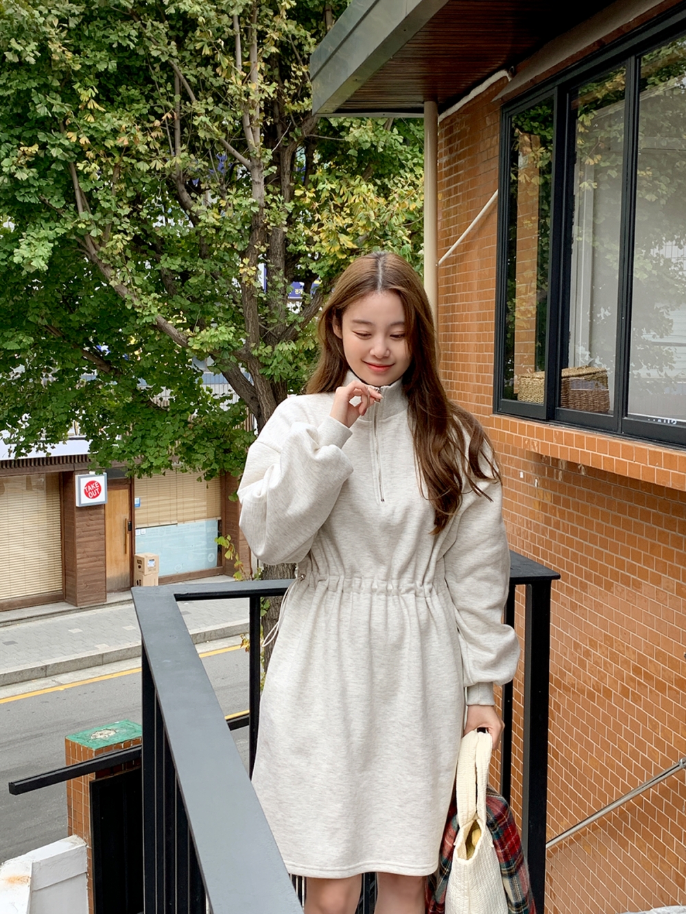 2WAY裏起毛ドローコードスウェットワンピース | レディース