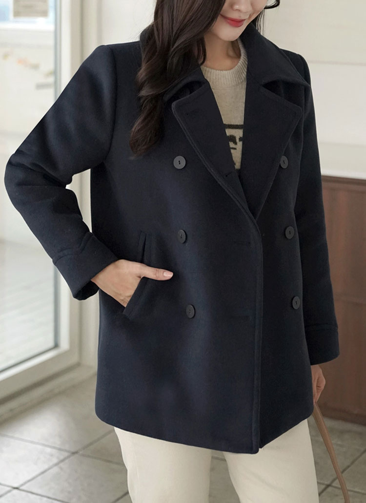 ダブルボタンハーフコート | レディースファッション通販 - DHOLIC