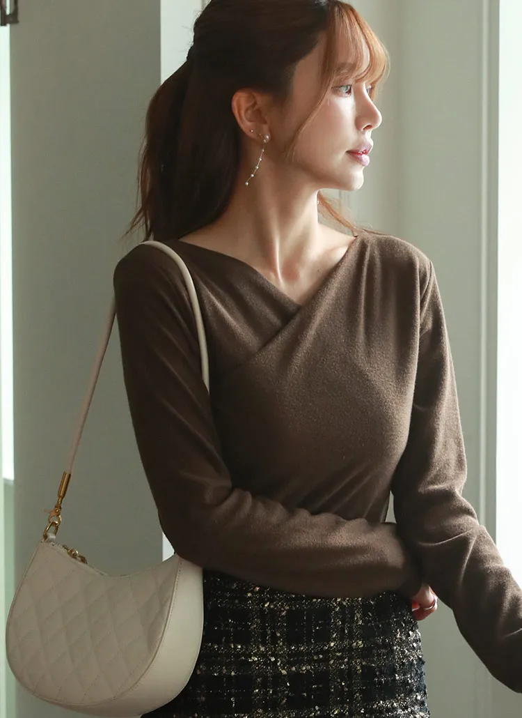 カシュクールスリムTシャツ | DHOLIC | 詳細画像1