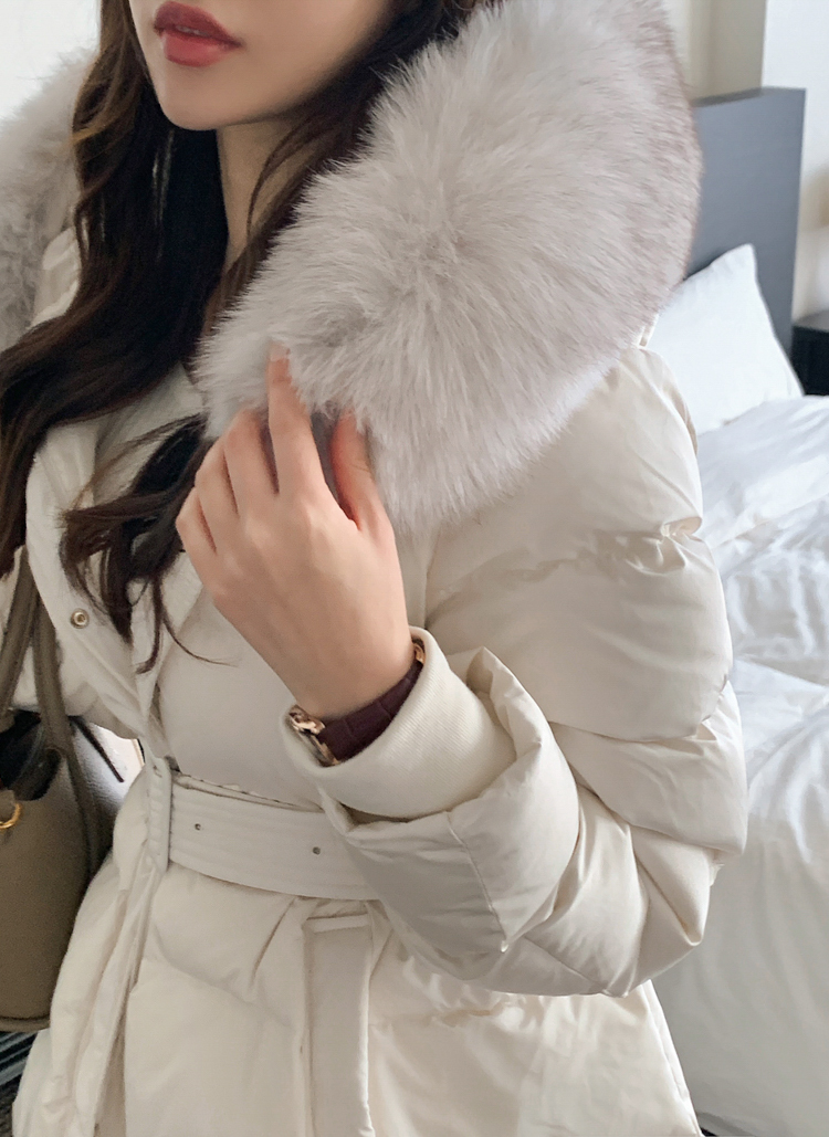 ファーフードベルトダウンジャンパー | レディースファッション通販