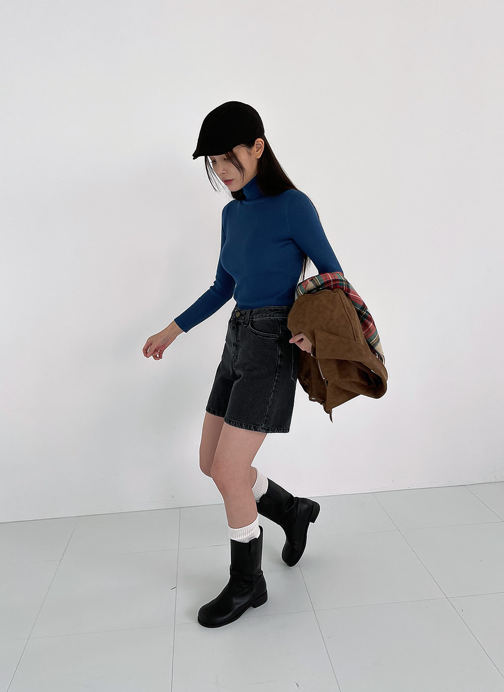 裏起毛ショートデニムパンツ | DHOLIC | 詳細画像9