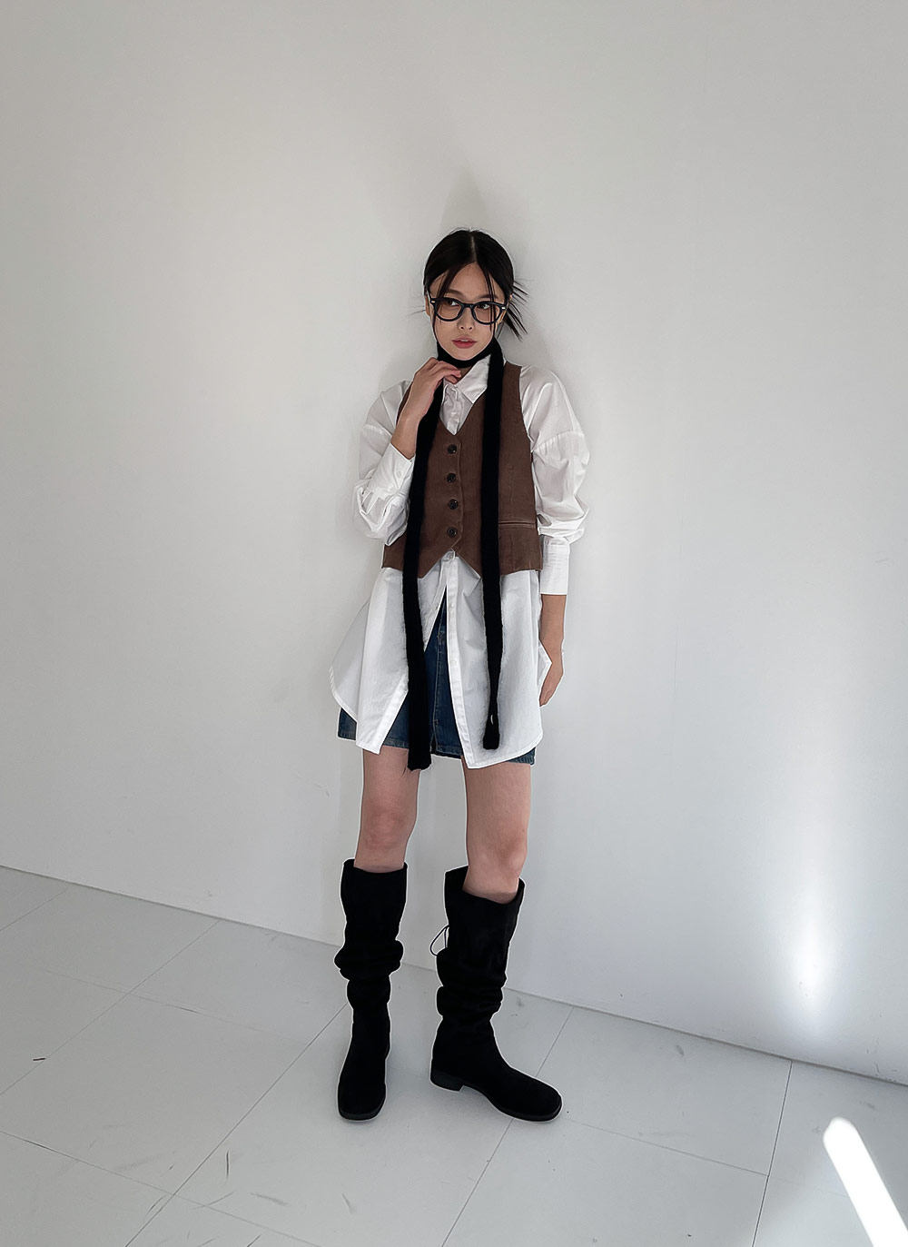 コーデュロイVネックボタンベスト | DHOLIC | 詳細画像8