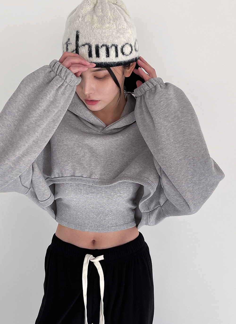 裏起毛アンバランスコットンパーカー | DHOLIC | 詳細画像5