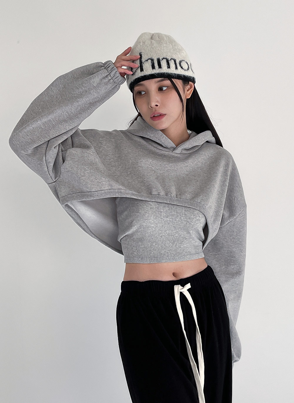 裏起毛アンバランスコットンパーカー | DHOLIC | 詳細画像9