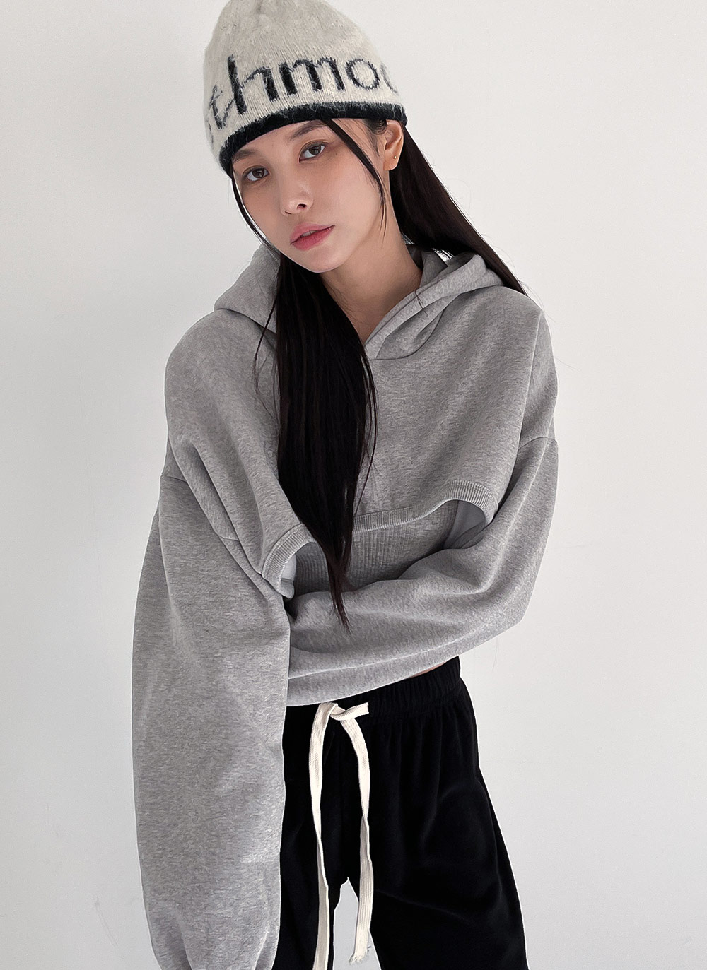 裏起毛アンバランスコットンパーカー | DHOLIC | 詳細画像11