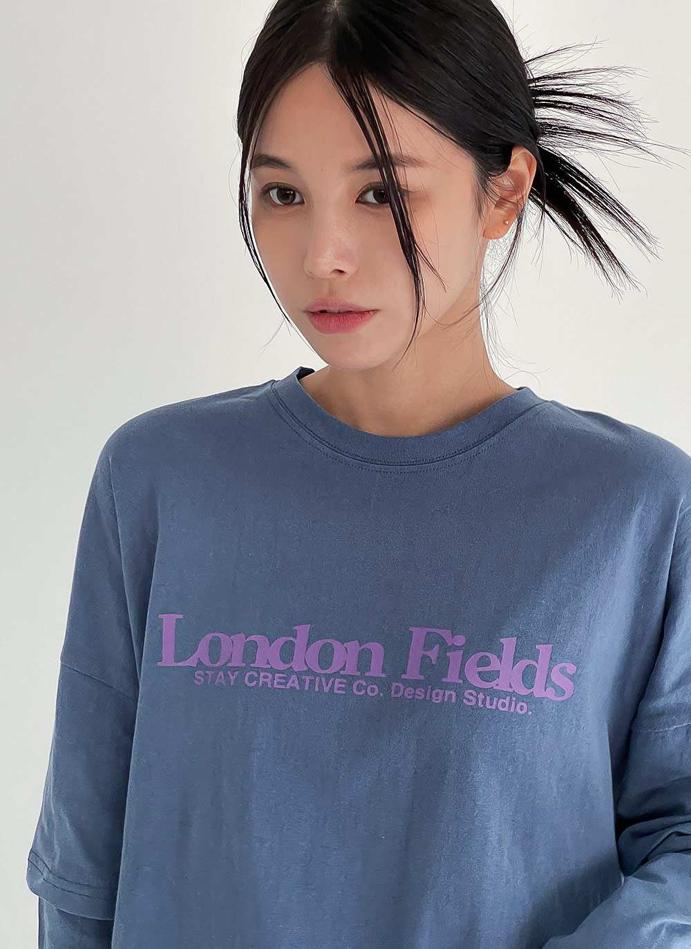 レイヤード風レタリングボクシーTシャツ | DHOLIC | 詳細画像7