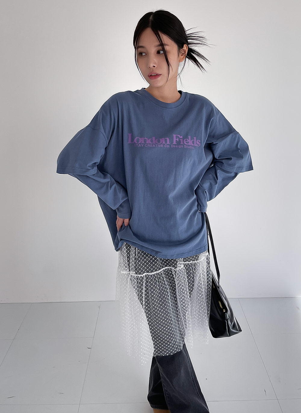 レイヤード風レタリングボクシーTシャツ | DHOLIC | 詳細画像11