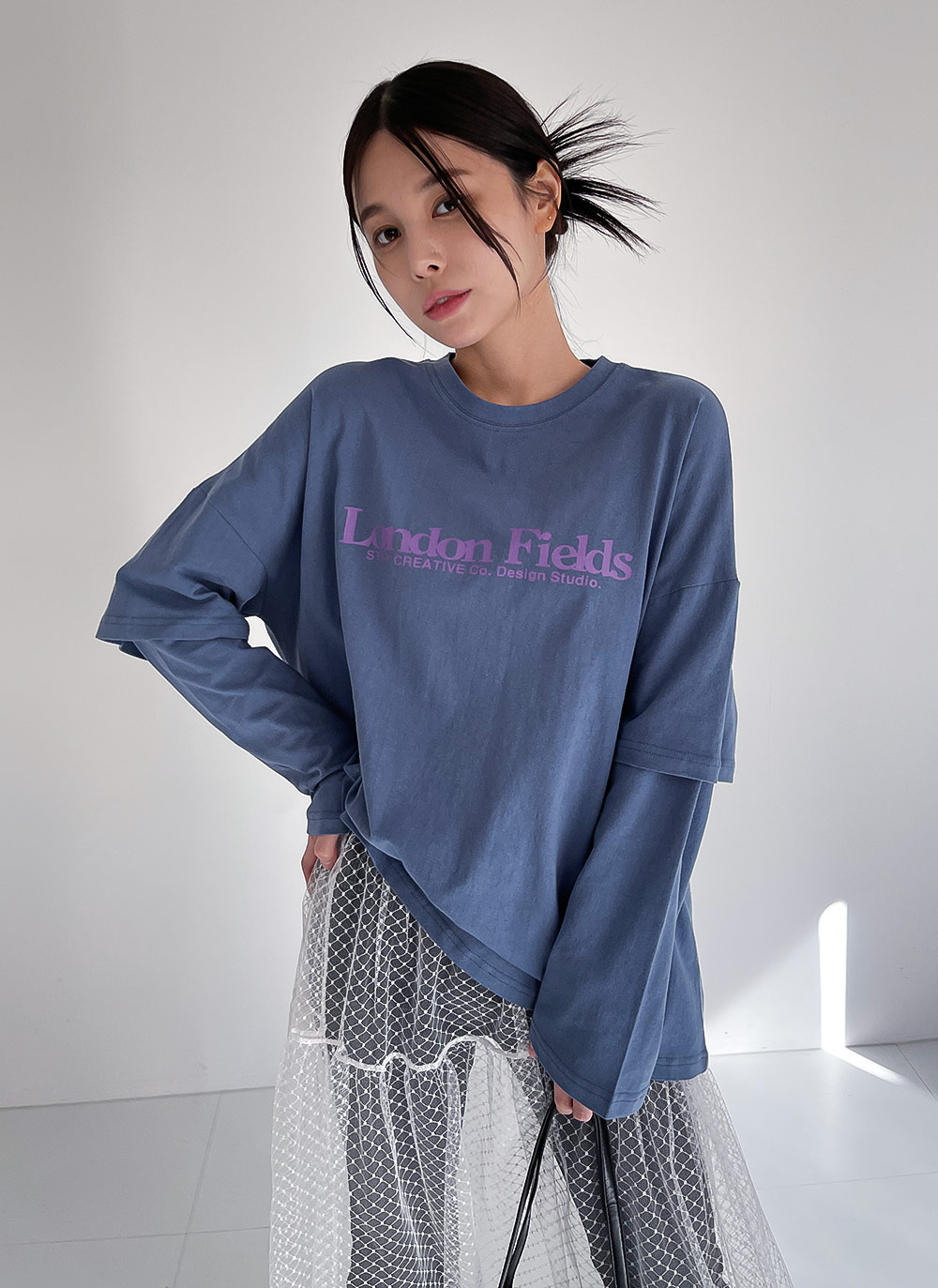 レイヤード風レタリングボクシーTシャツ | DHOLIC | 詳細画像15