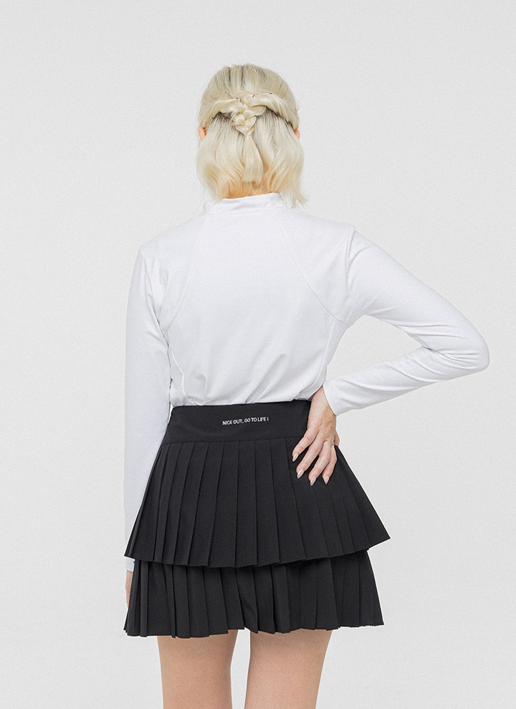 パンツ裏地ティアードプリーツスカートパンツ | 詳細画像7