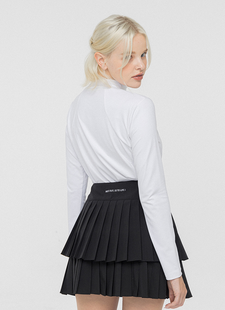 パンツ裏地ティアードプリーツスカートパンツ | 詳細画像8