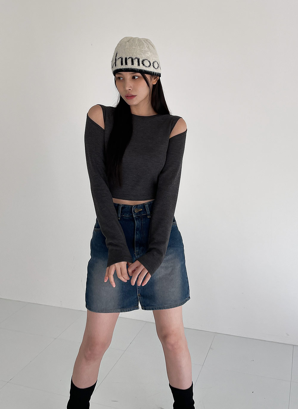 ショルダースリットスリムTシャツ | DHOLIC | 詳細画像8