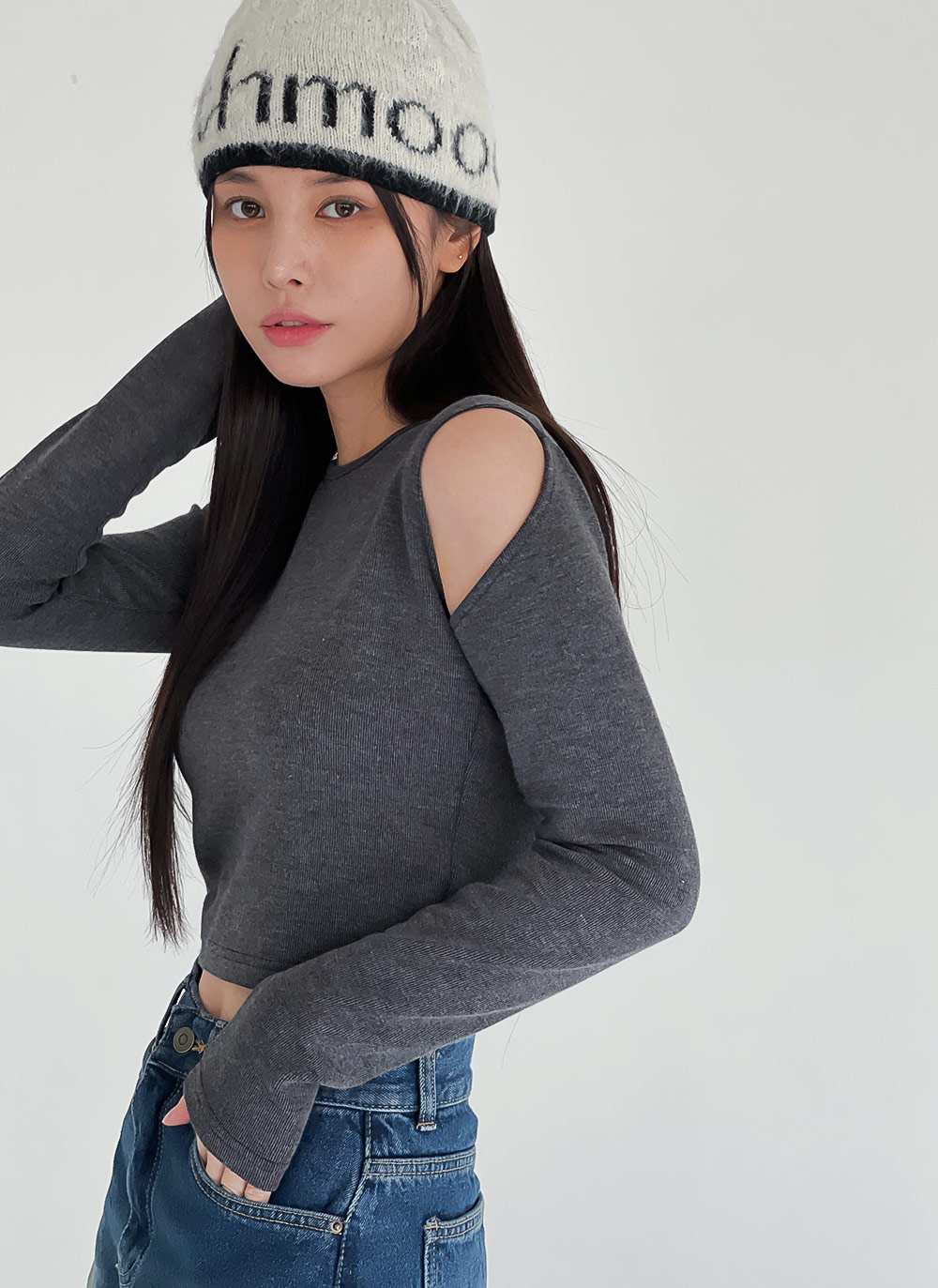 ショルダースリットスリムTシャツ | DHOLIC | 詳細画像10