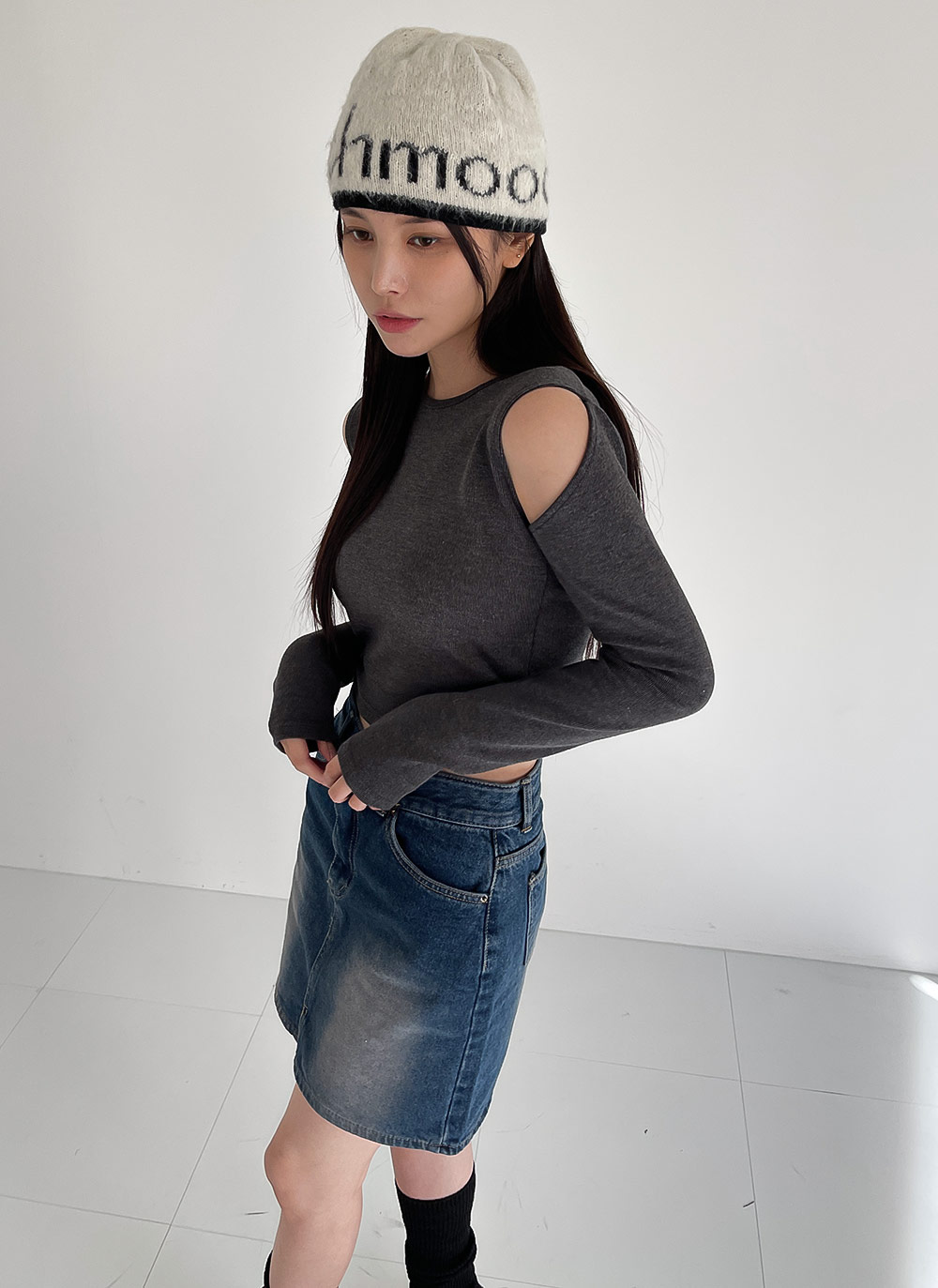 ショルダースリットスリムTシャツ | DHOLIC | 詳細画像13