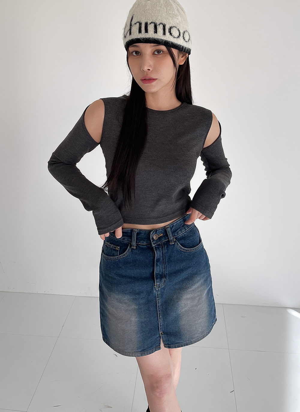 ショルダースリットスリムTシャツ | DHOLIC | 詳細画像14