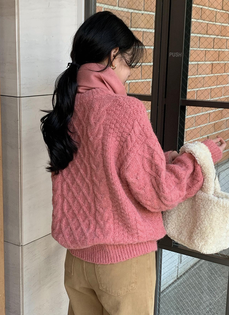 モヘア混ケーブルニット | レディースファッション通販 - DHOLIC