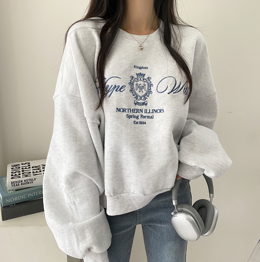 両起毛英字刺繍スウェット | 詳細画像5