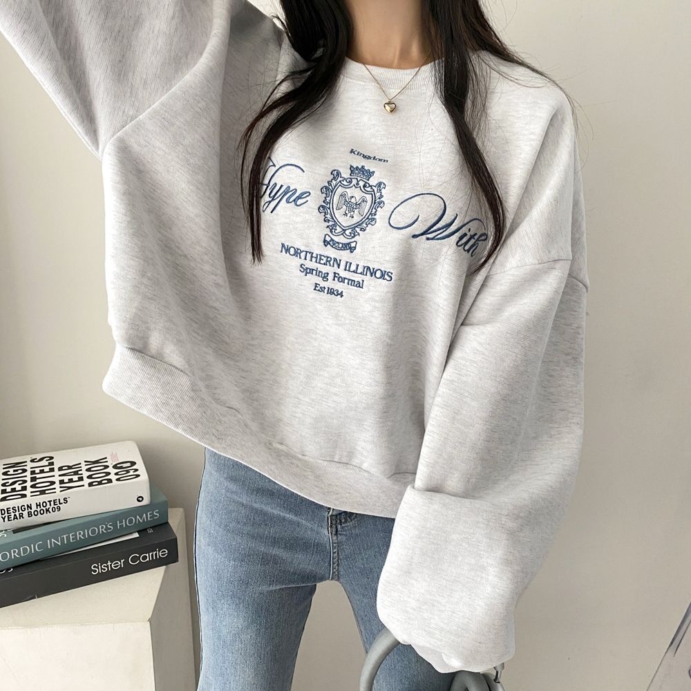 両起毛英字刺繍スウェット | 詳細画像8
