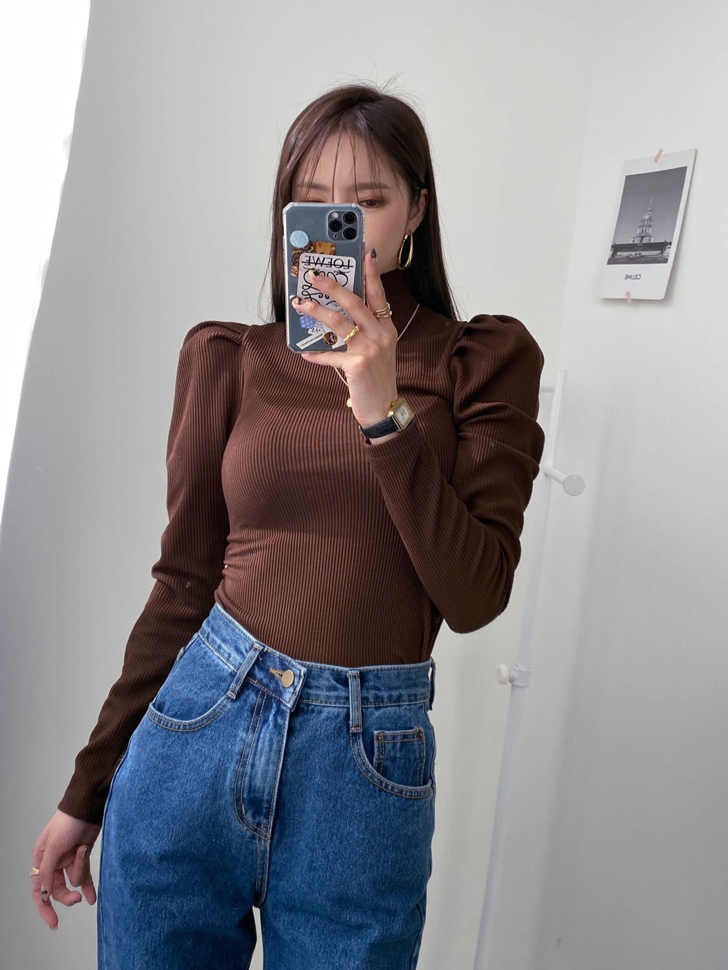 ハイネックパフリブTシャツ | 詳細画像18