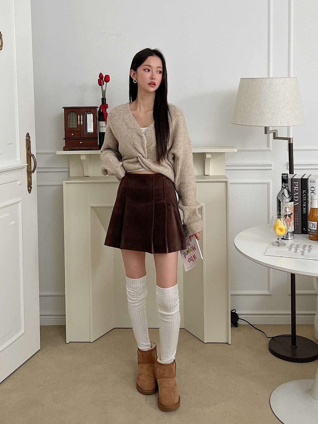 パンツ裏地ベロアミニスカート | レディースファッション通販 - DHOLIC