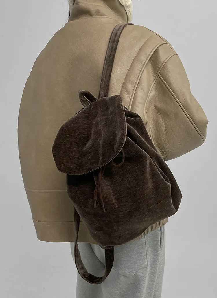 ベロアバックパック | blackup | 詳細画像1