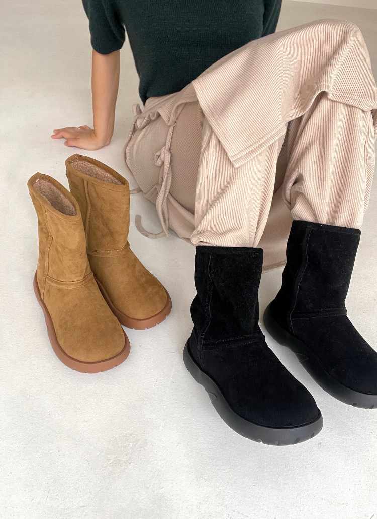 ボア裏地ボリュームソールムートン調ブーツ | 詳細画像11