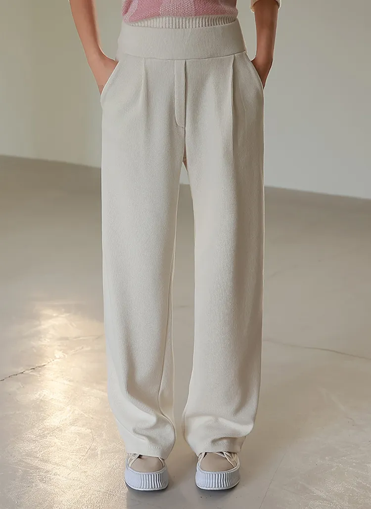 2TYPE裏起毛ピンタックリブパンツ | chicfox | 詳細画像1