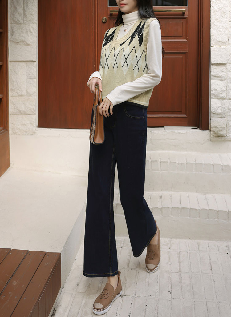 アーガイル柄ニットベスト | レディースファッション通販 - DHOLIC