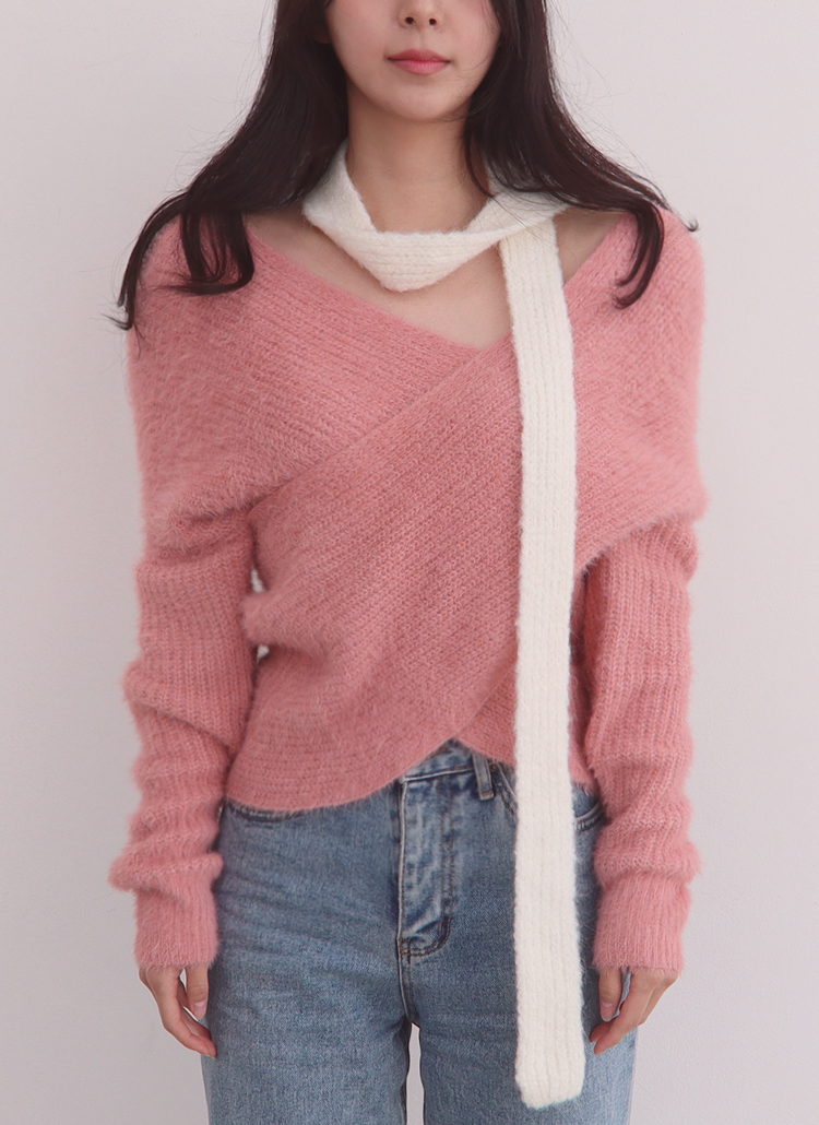 malo イタリア製ニットマフラー ペールピンク ☆★☆sale☆★☆ アーガイルニットマフラー RE4061 - ラコステ（LACOSTE）公式