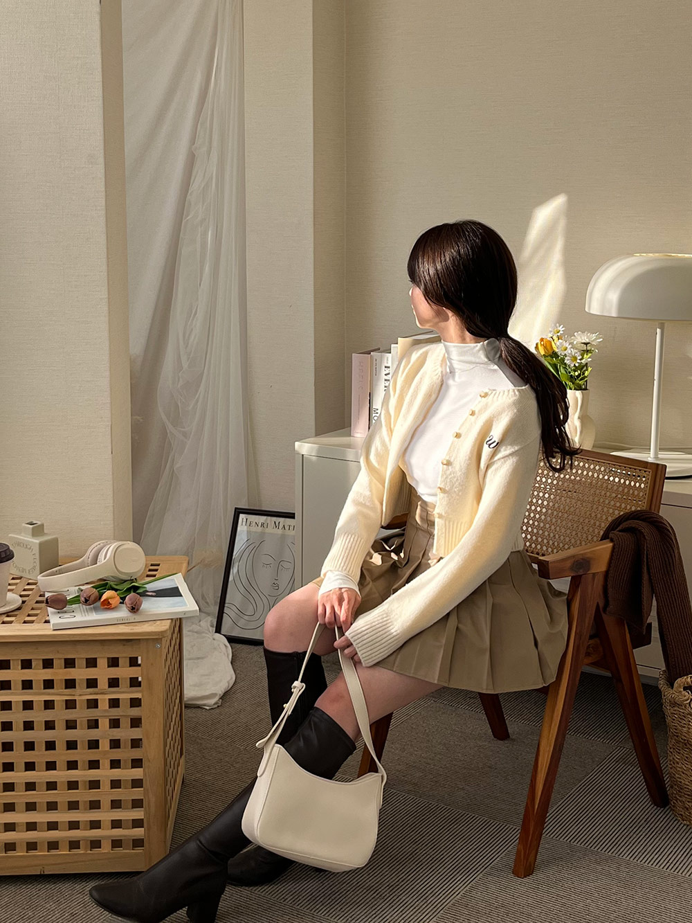 パンツ裏地レザー調プリーツミニスカート | レディースファッション