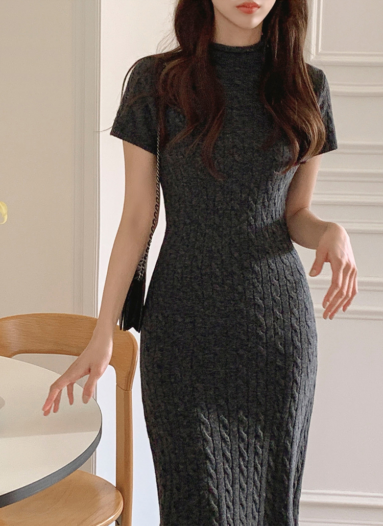 ケーブル半袖ニットワンピース | レディースファッション通販 - DHOLIC