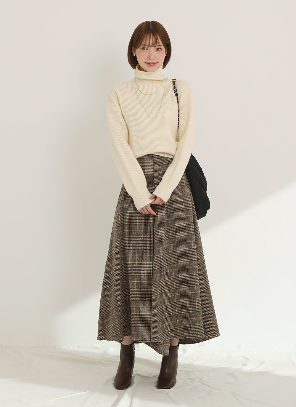 起毛チェックワイドフレアパンツ | DHOLIC | 詳細画像10
