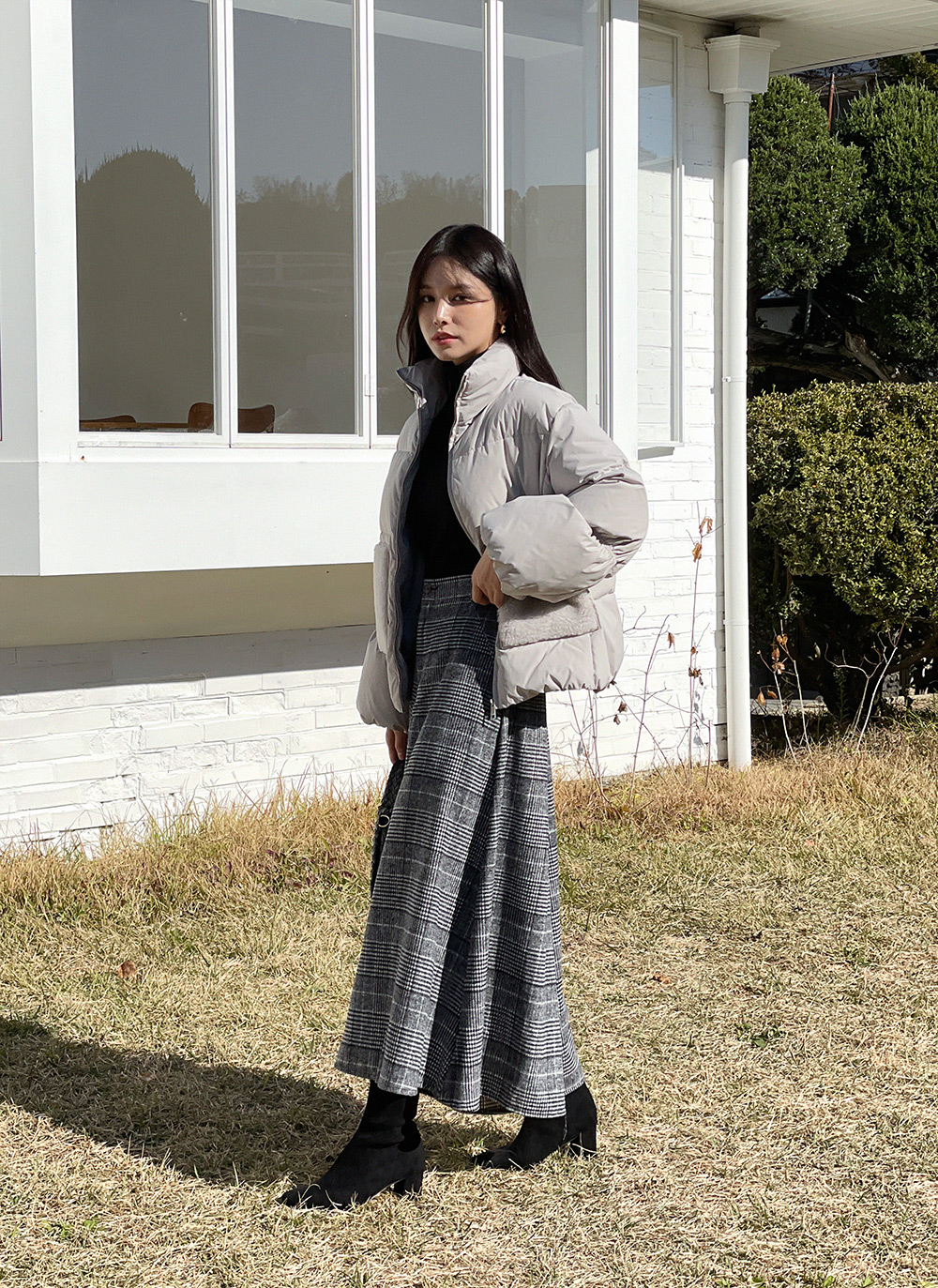 起毛チェックワイドフレアパンツ | DHOLIC | 詳細画像14