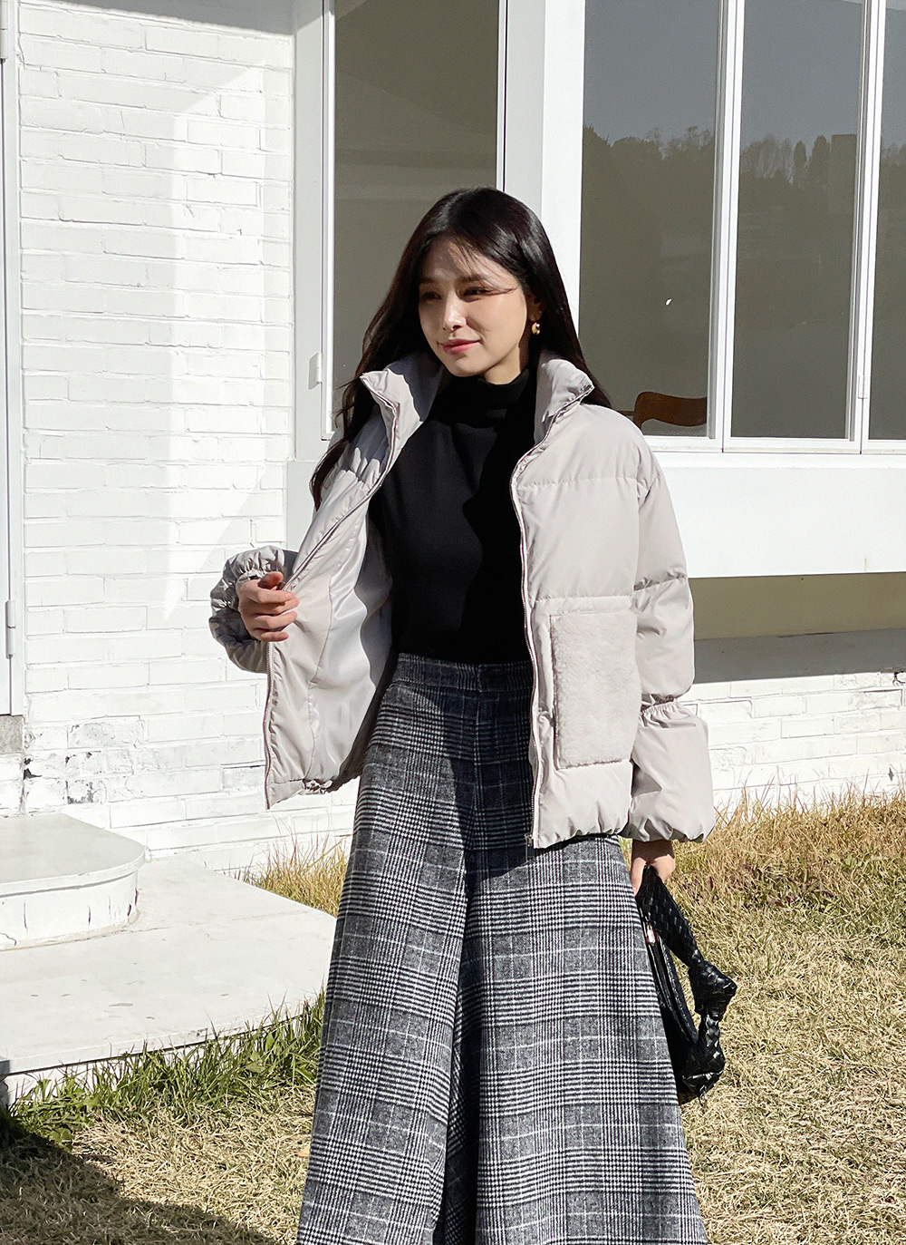 起毛チェックワイドフレアパンツ | DHOLIC | 詳細画像15